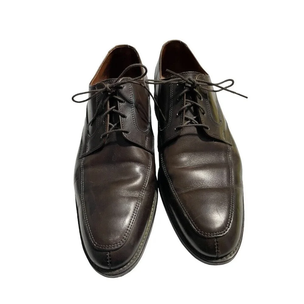 Allen‎ Edmonds Montgomery Mens 10 D Dark Brown Leather Split Toe Derby Shoes USA